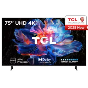 tcl 75" 4k uhd 2025 latest google tv, voice control, google assistant, built-in wi-fi, netflix, amazon prime video, frameless- 75v6c